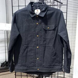 Flannel Lined Canvas Shirt Jacket - Black | XL